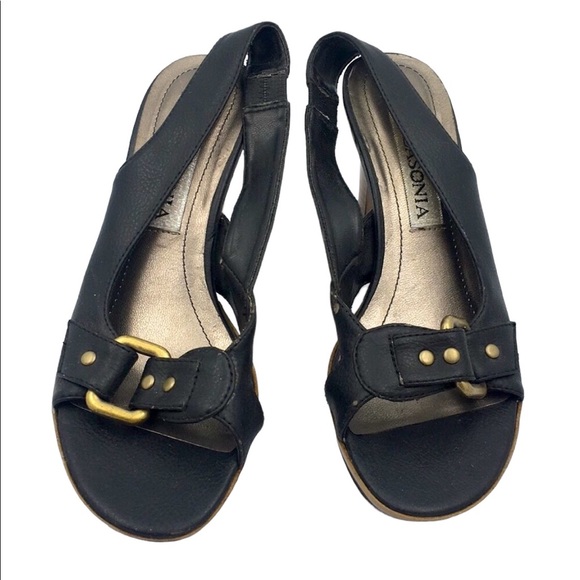 Lasonia 👡 Black Open-Toed Heels Size 5.5 - Picture 4 of 9